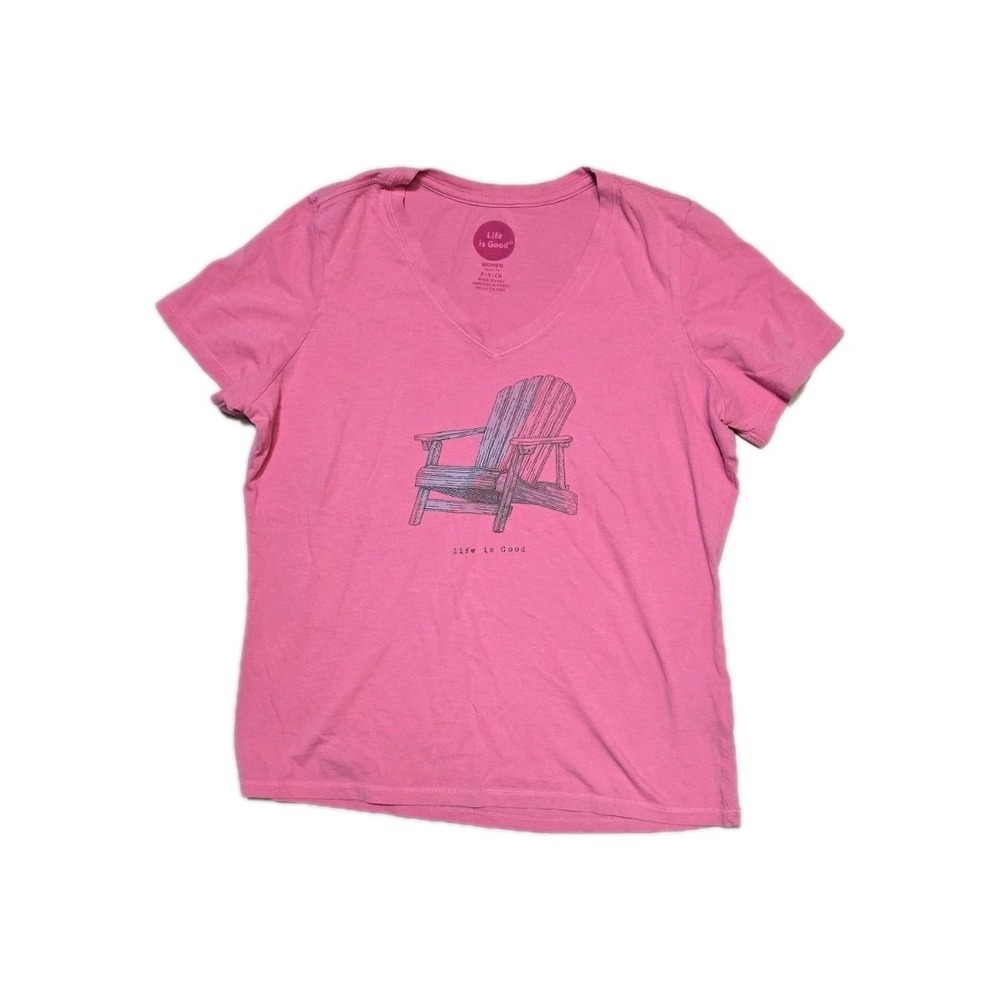 Life Is Good Women's Tshirt Pink Small Classic Fitβ